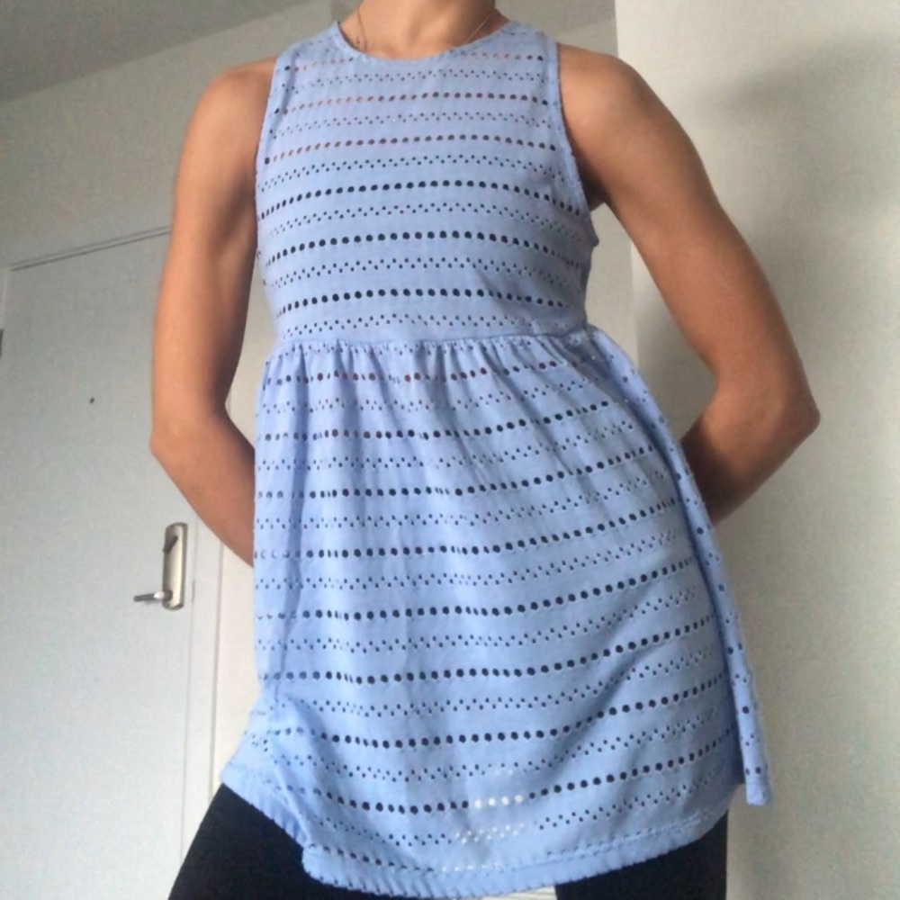Pins and Needles/UO Light Blue Baby Doll Top XS